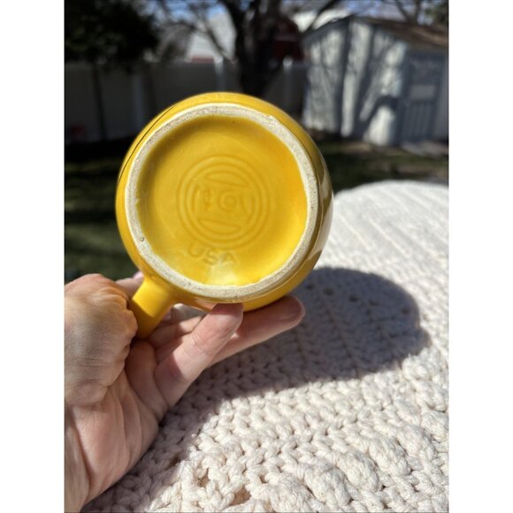 Vintage 1970’s McCoy Pottery USA Ceramic Yellow Smiley Happy Face Mug Coffee Cup - Picture 2 of 7